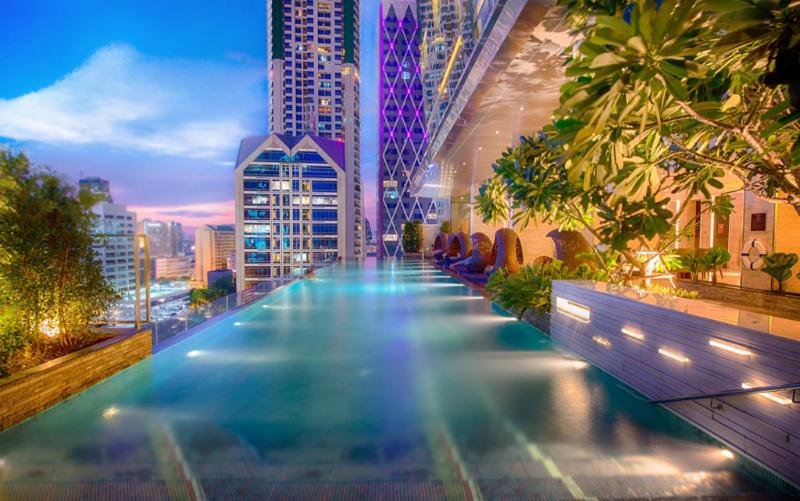 Eastin Grand Hotel Sathorn Bangkok pool and rooms
