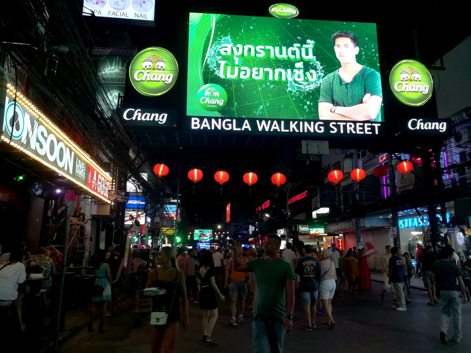 Bangla Road in Patong at night