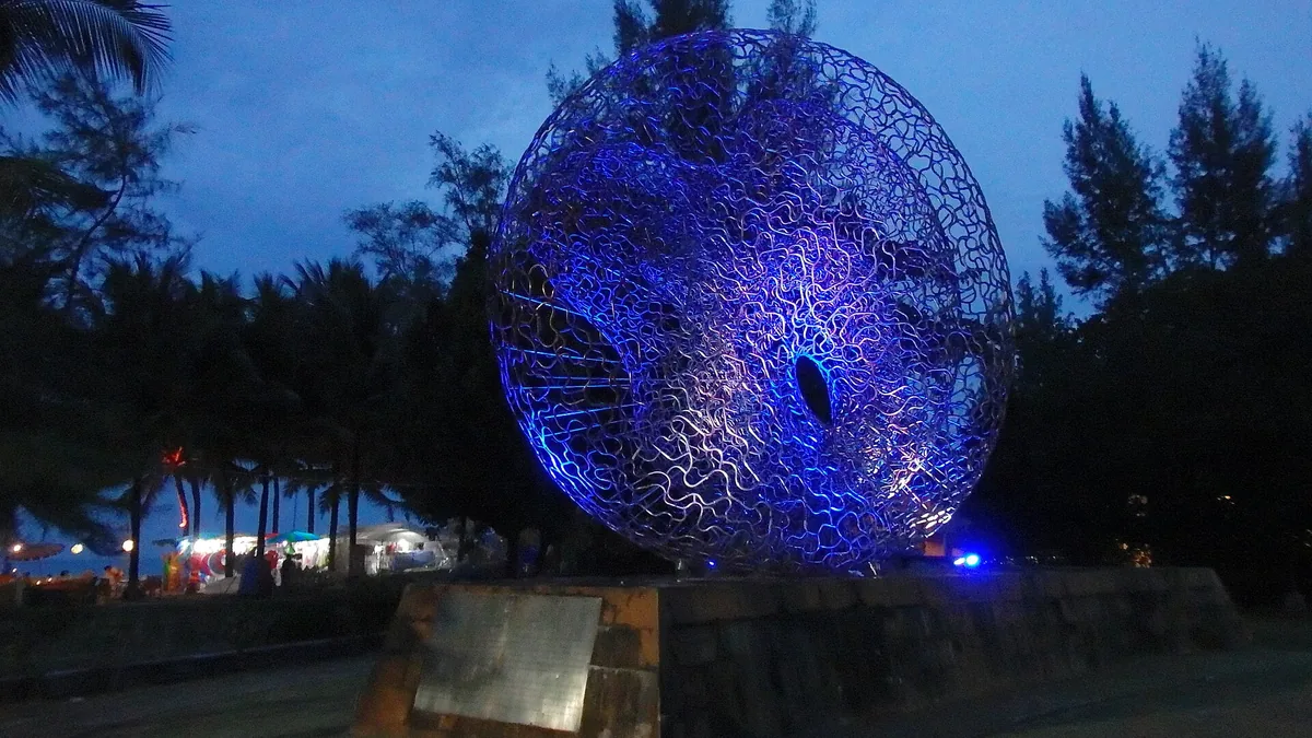 Kamala village beach and headland north of the InterContinental Phuket Resort