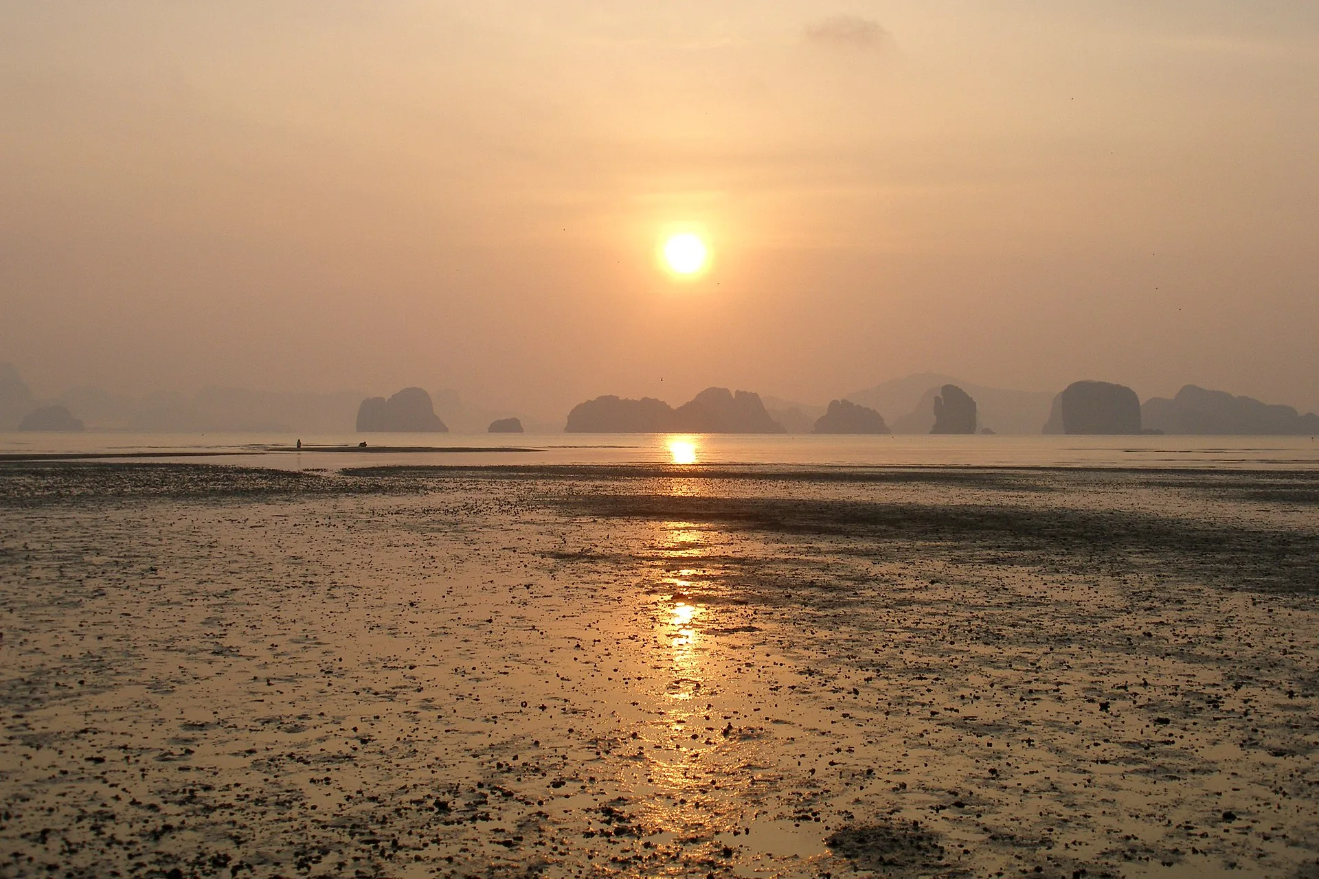Sunrise over Phang Nga Bay seen from Koh Yao Noi