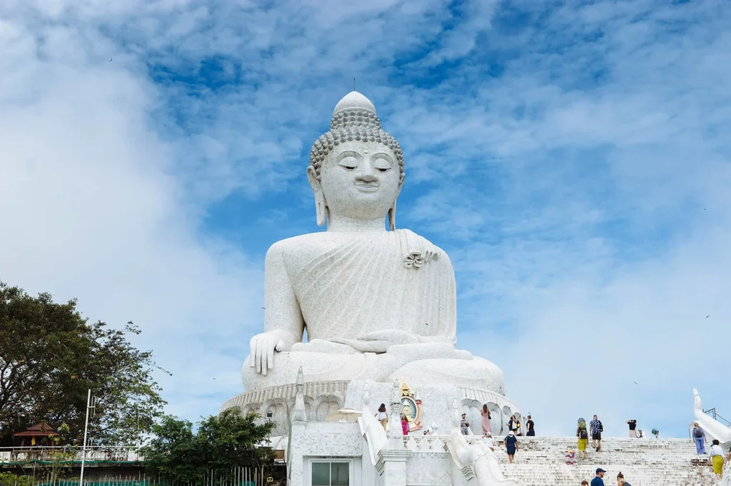 Big Buddha of Phuket on Nakkerd Hill, a landmark visible from Phuket's east coast en route to Rassada Pier
