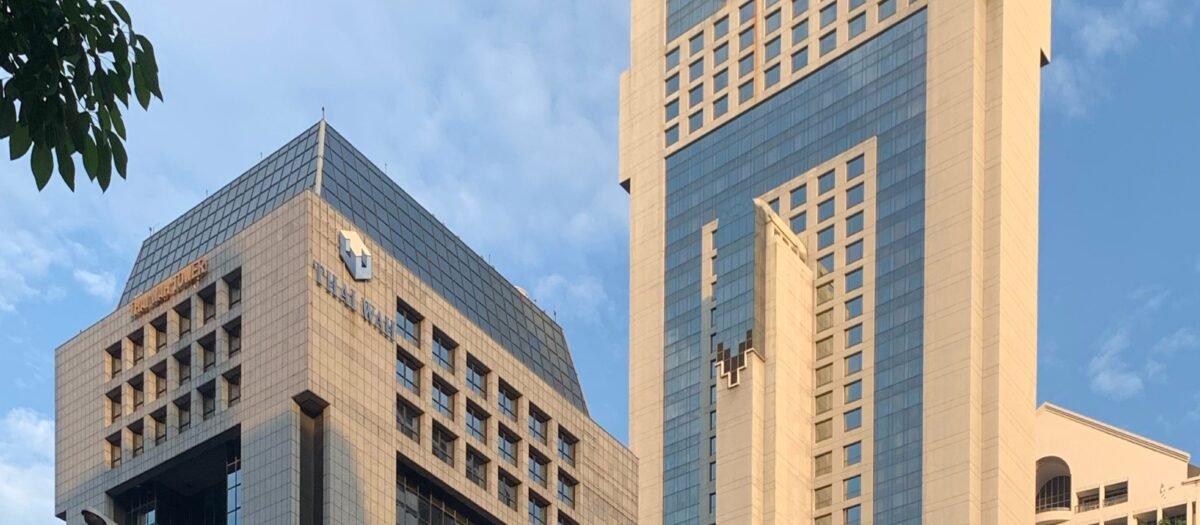 The Banyan Tree Bangkok tower on Sathorn Road, Thai Wah complex