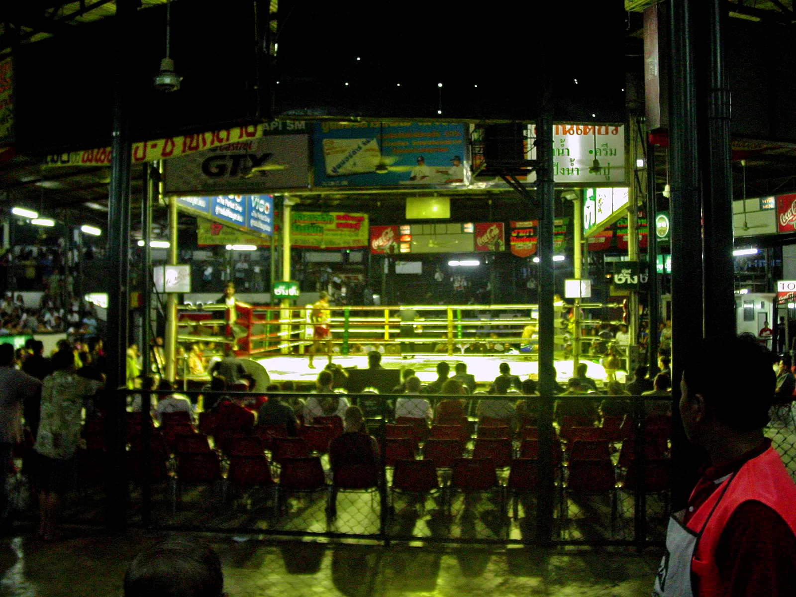 A Muay Thai boxing stadium interior in Bangkok
