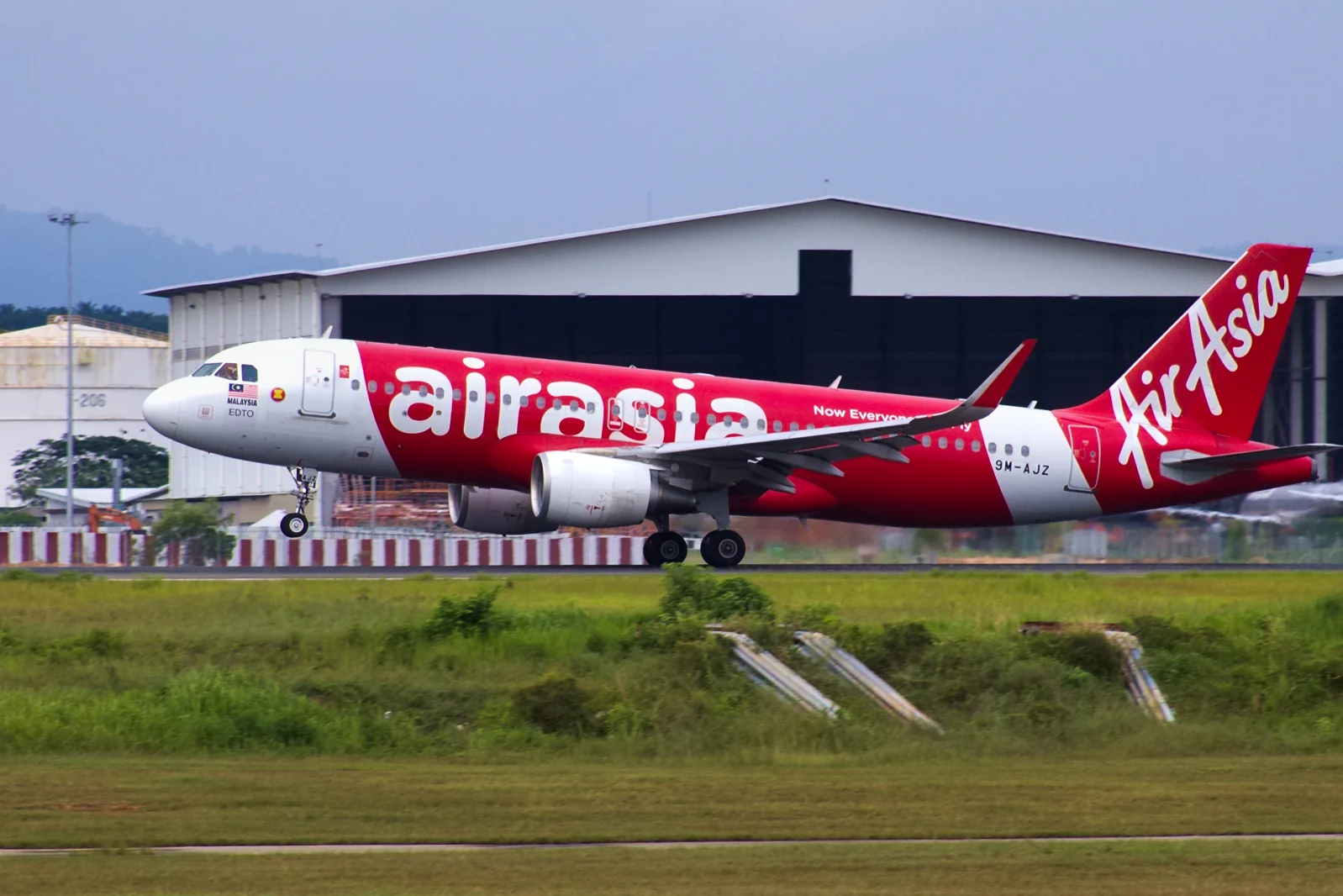 AirAsia A320 9M-AJZ at Kuala Lumpur International Airport the dominant operator on the KUL to Bangkok route