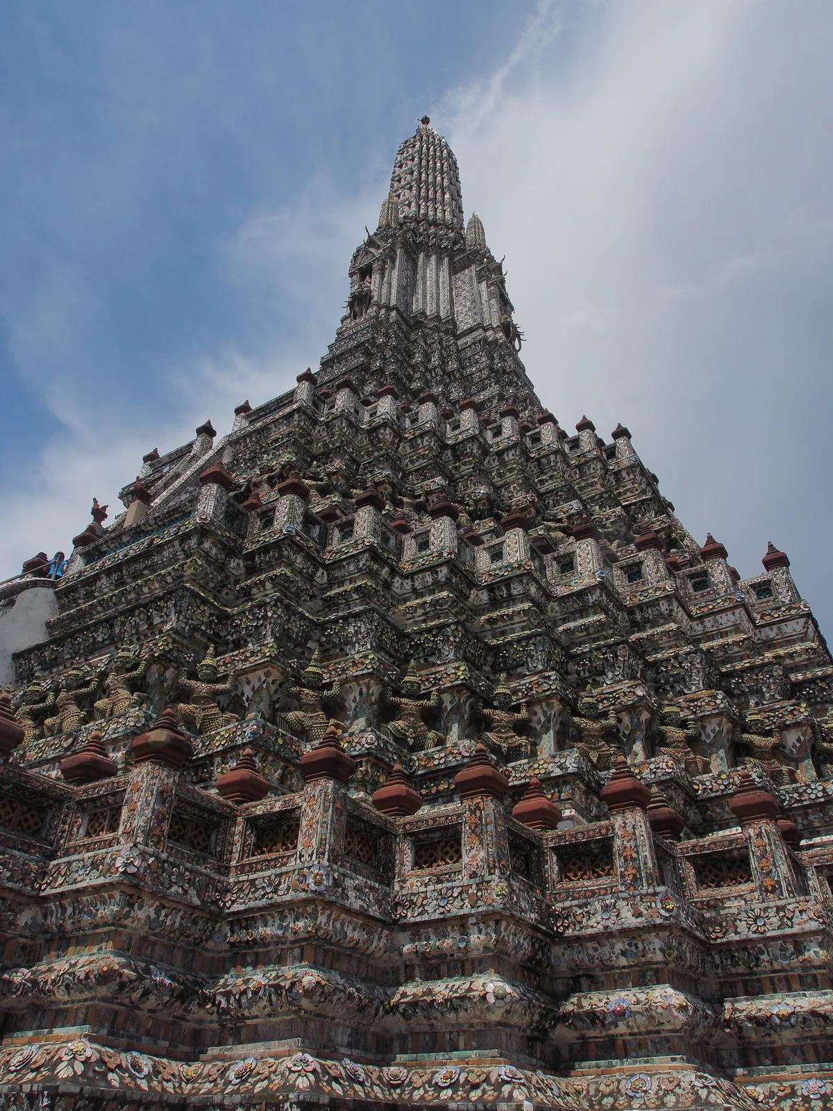 Bangkok Chao Phraya River with Wat Arun Temple of Dawn on the Thonburi bank