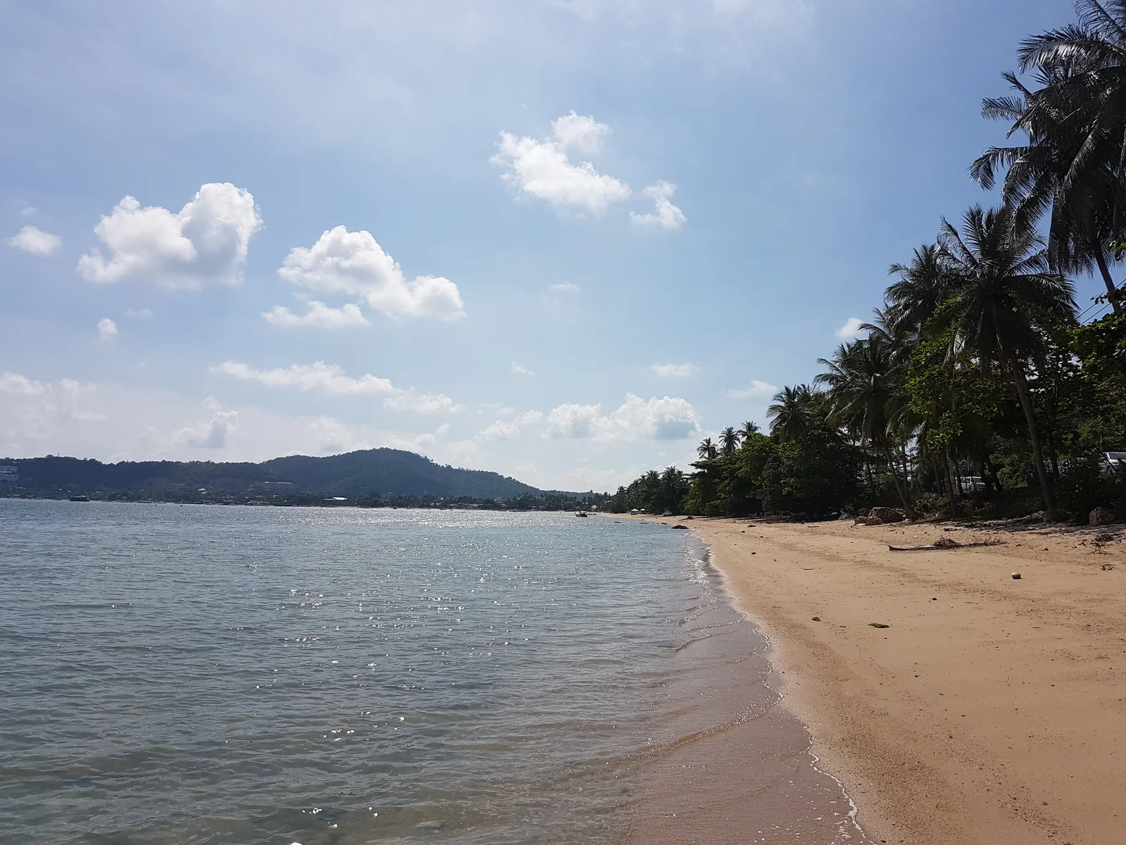 Bophut Beach shoreline on the north coast of Koh Samui near Fishermans Village