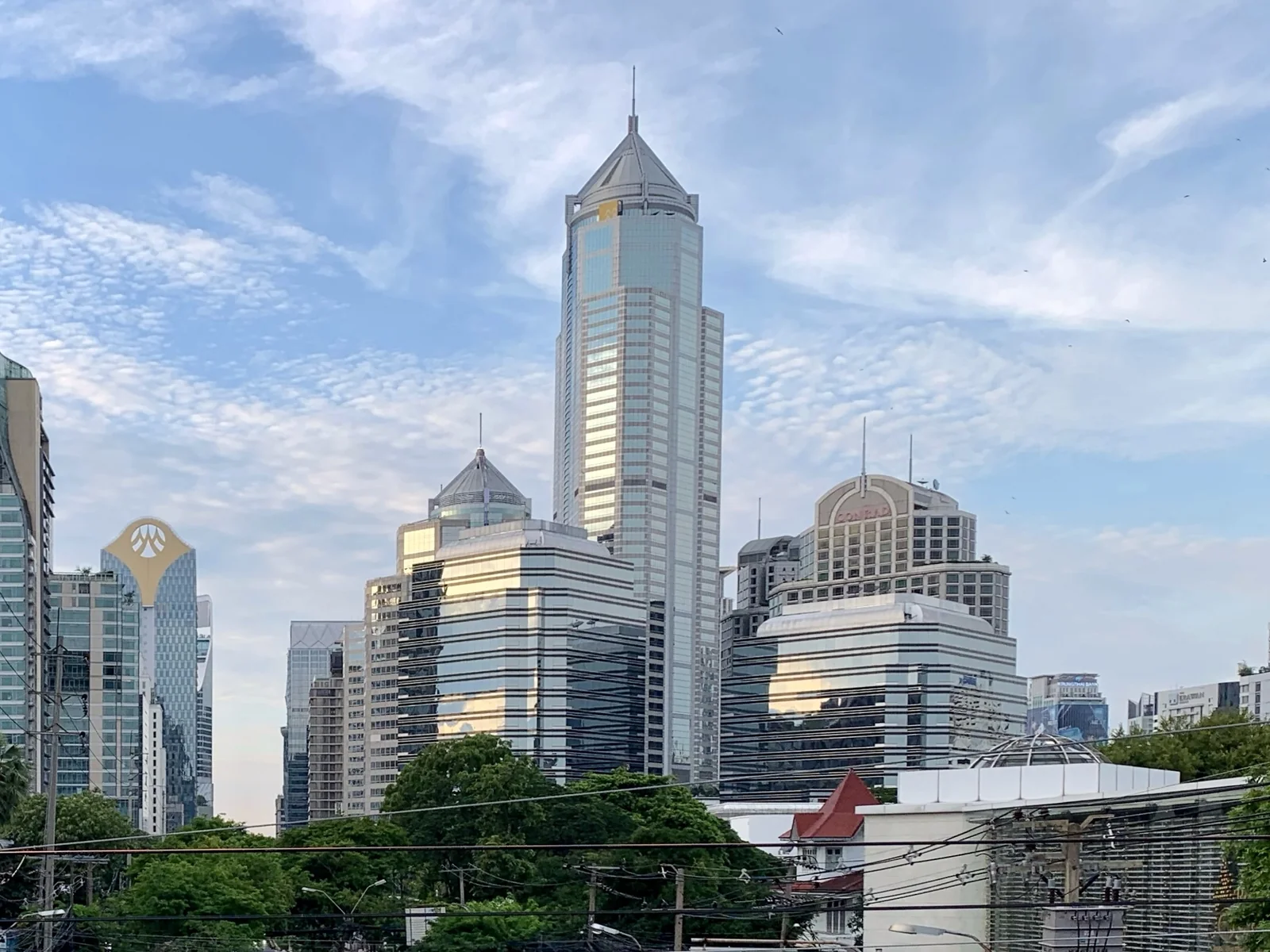 Conrad Bangkok and the All Seasons Place complex on Wireless Road