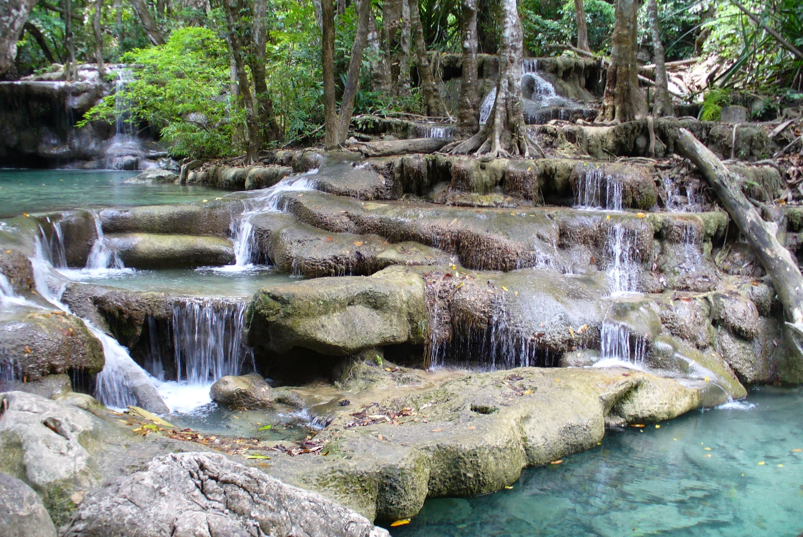 Erawan Falls in Kanchanaburi province