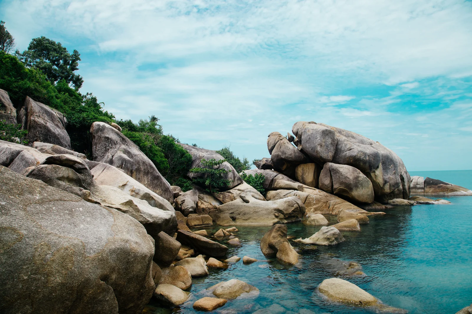 Koh Samui coastline meeting the Gulf of Thailand
