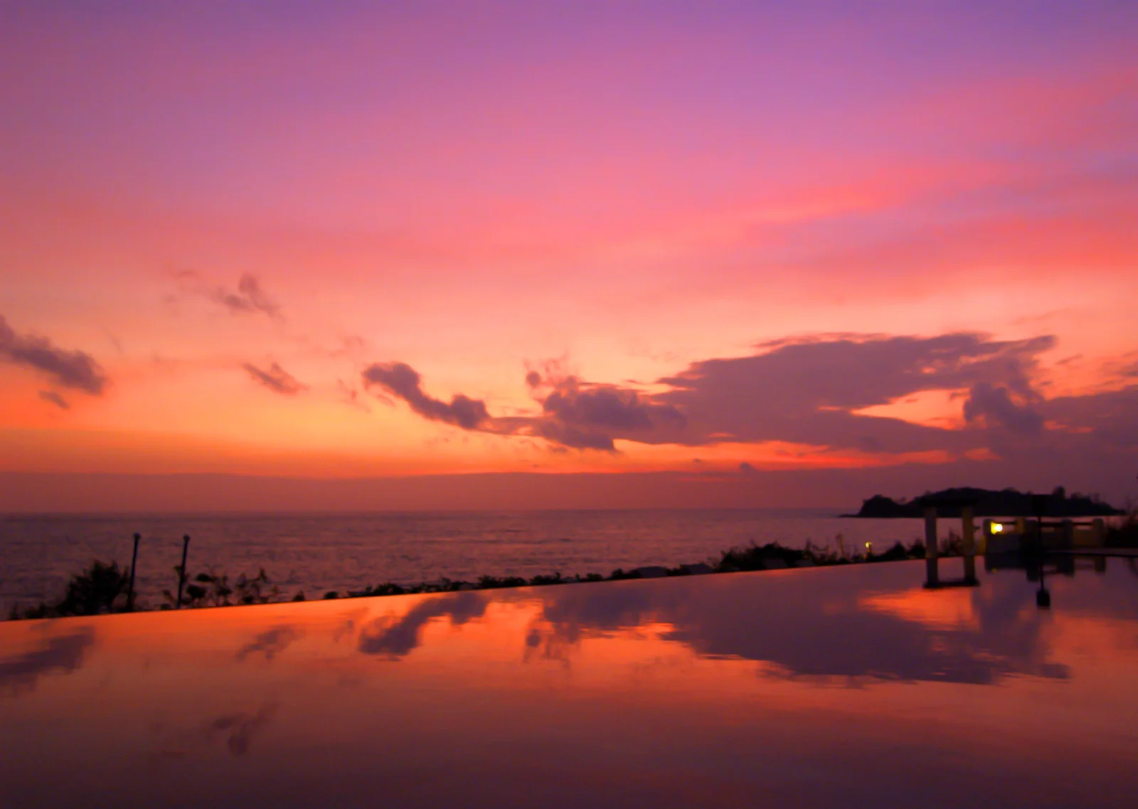 Koh Samui shoreline and the Gulf of Thailand seen from a rise