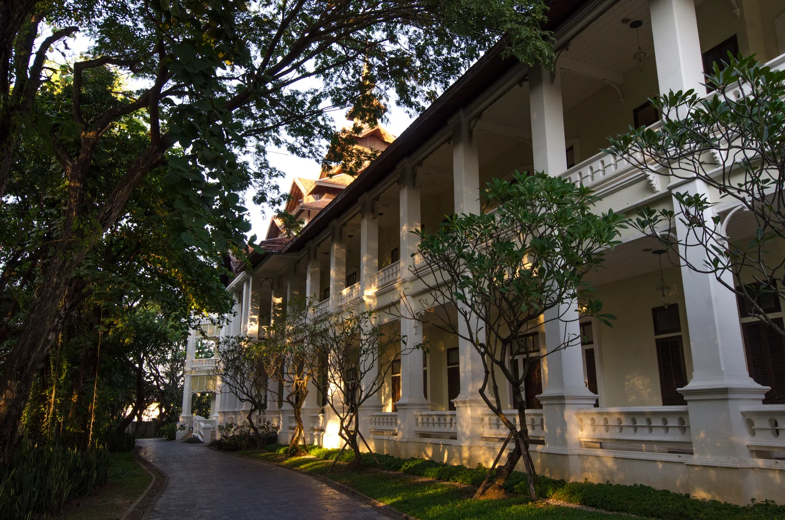Lanna and Burmese style mansion architecture at Dhara Dhevi Chiang Mai