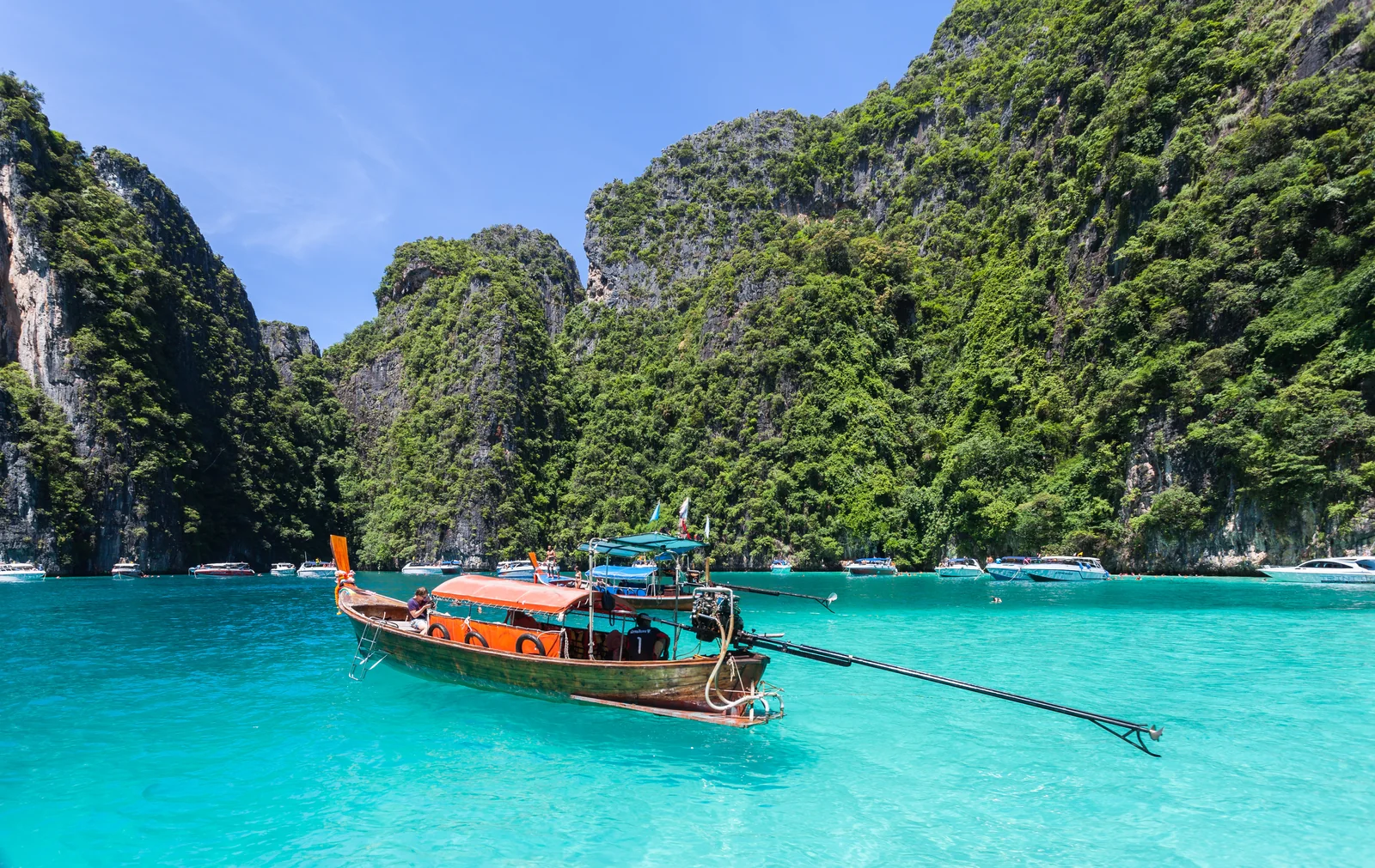Phi Phi Lay island aerial view in the Andaman Sea