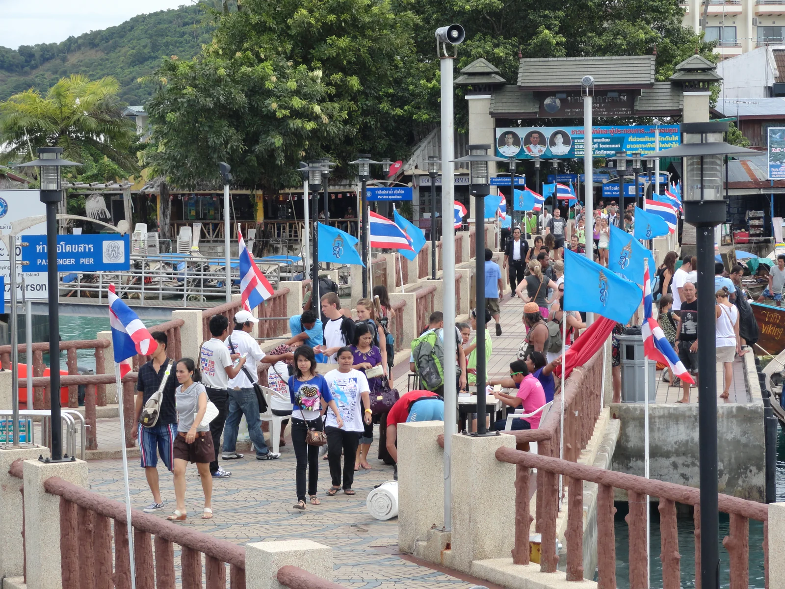 Tonsai Pier on Koh Phi Phi Don the only commercial pier and the departure point for ferries to Krabi and Phuket