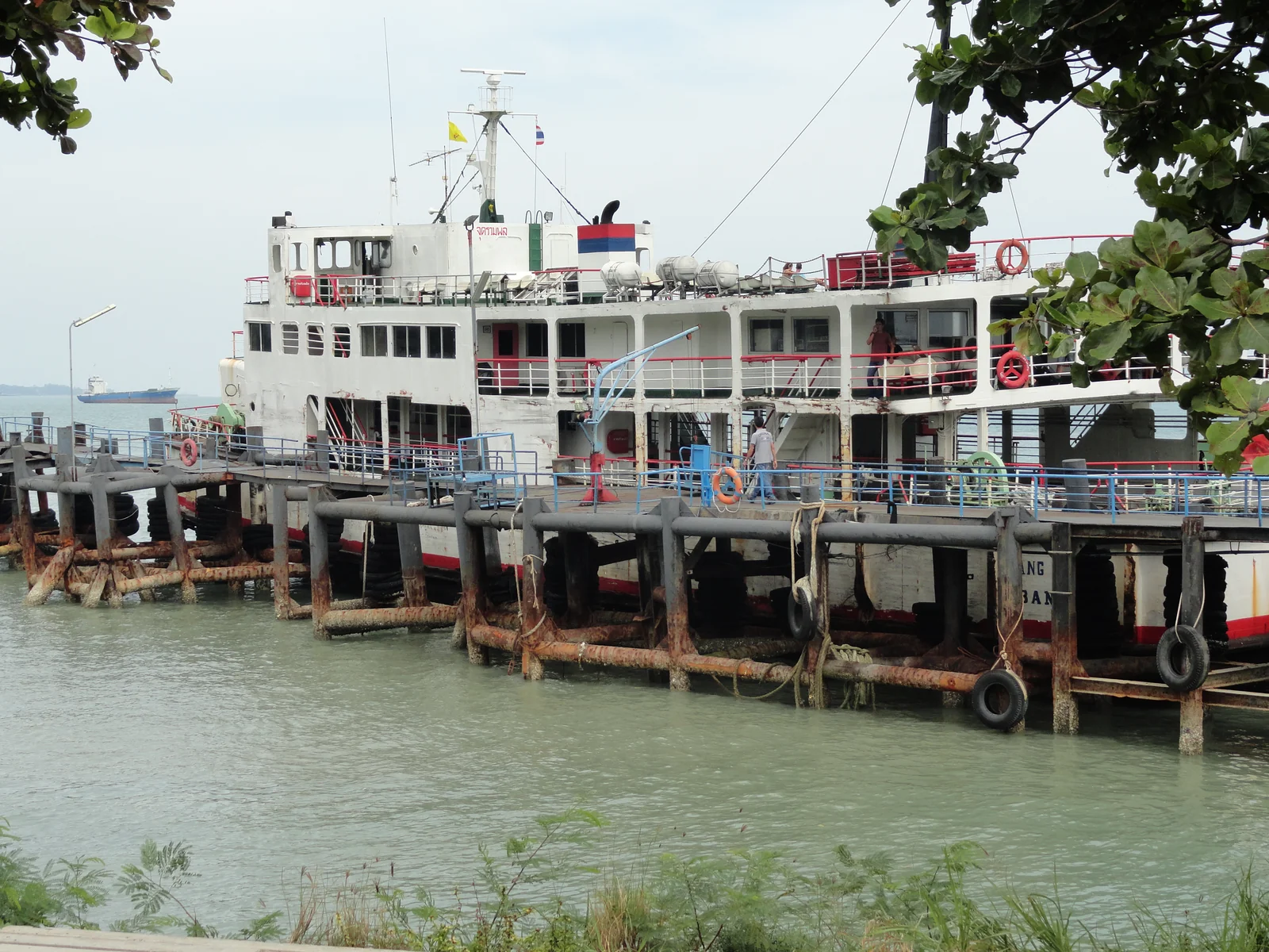 Raja car ferry loading at Donsak Pier near Surat Thani
