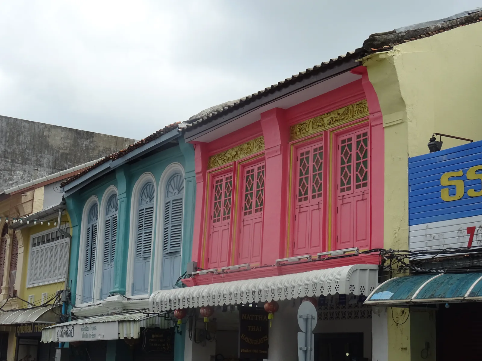 Phuket Old Town Sino-Portuguese shophouse street near Lock Tien