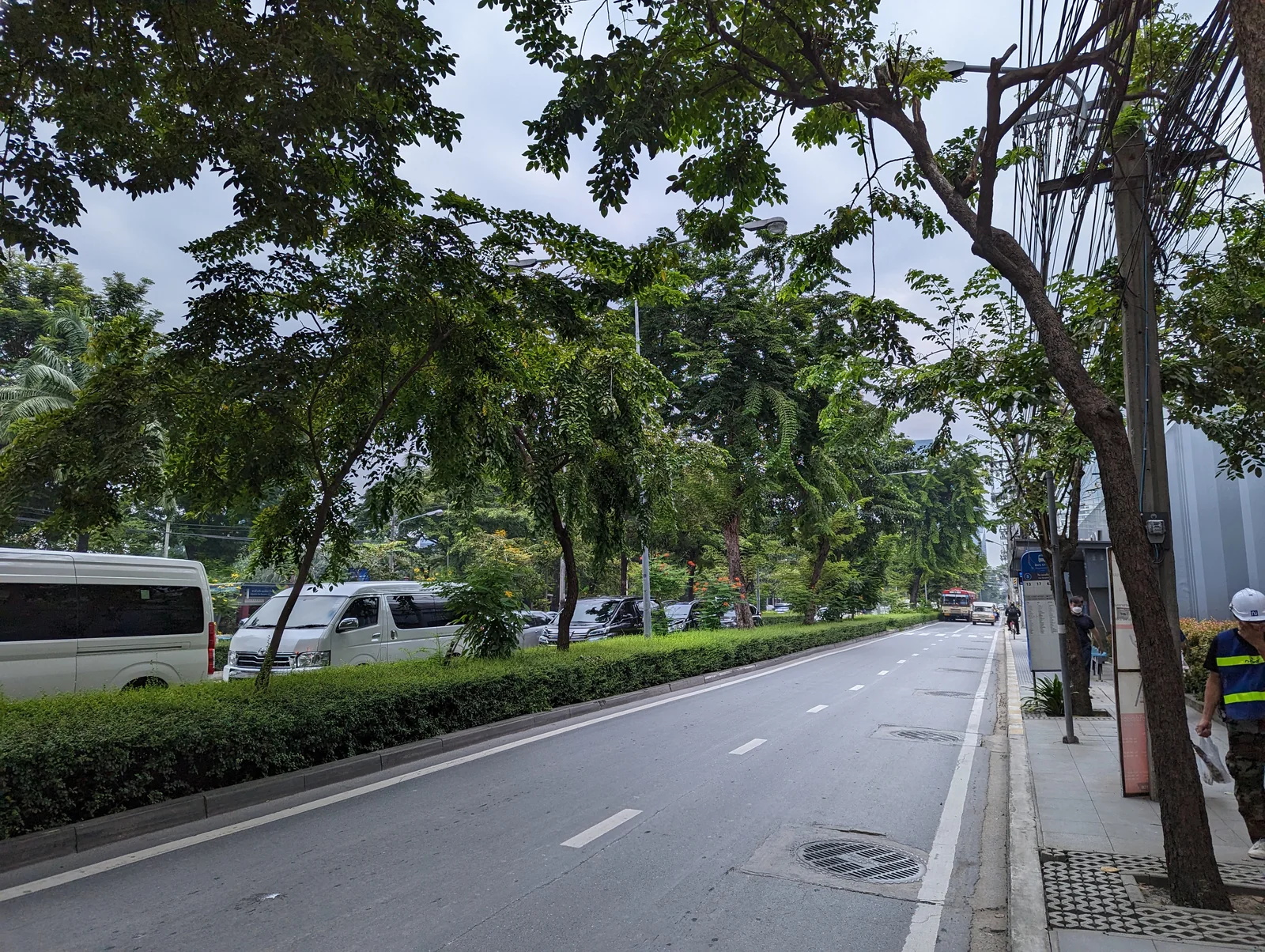 Witthayu Wireless Road corridor in the Lumphini embassy district of central Bangkok