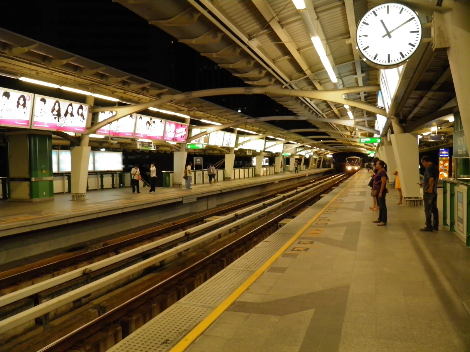 BTS Nana station at night, the walk from JW Marriott Bangkok