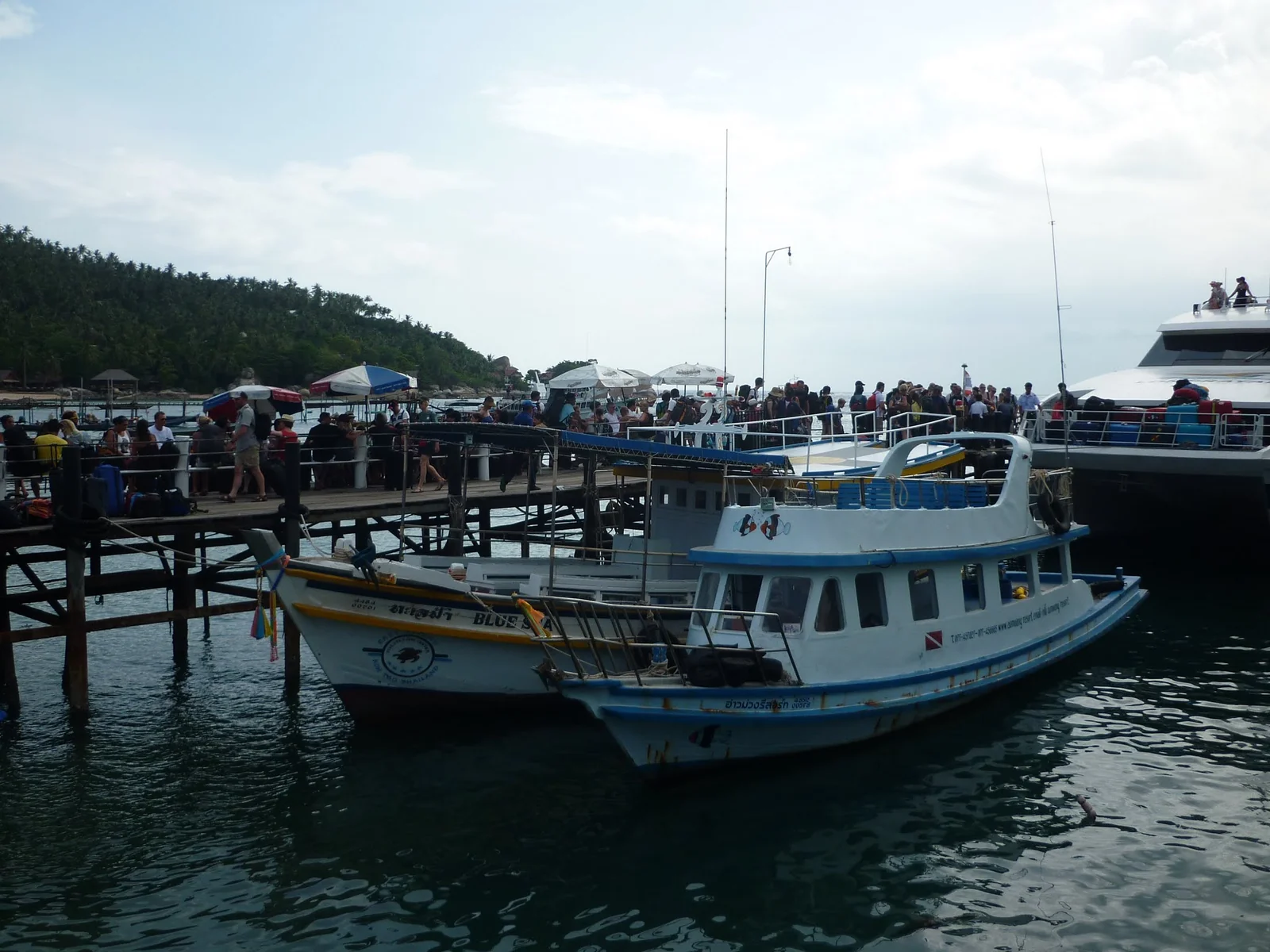 Mae Haad Pier on Koh Tao where boats from the mainland arrive