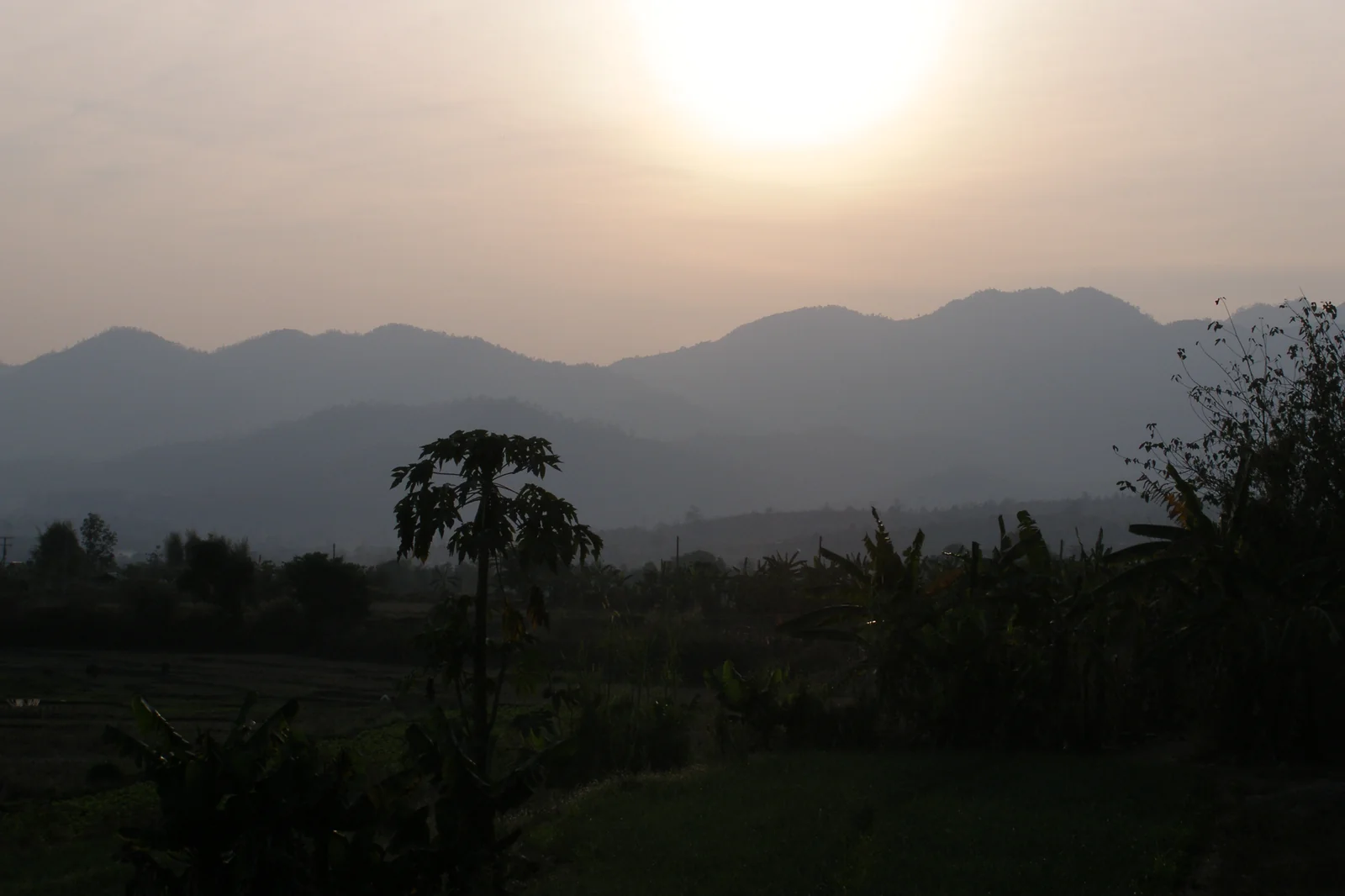 The Pai valley in northern Thailand at the end of Highway 1095