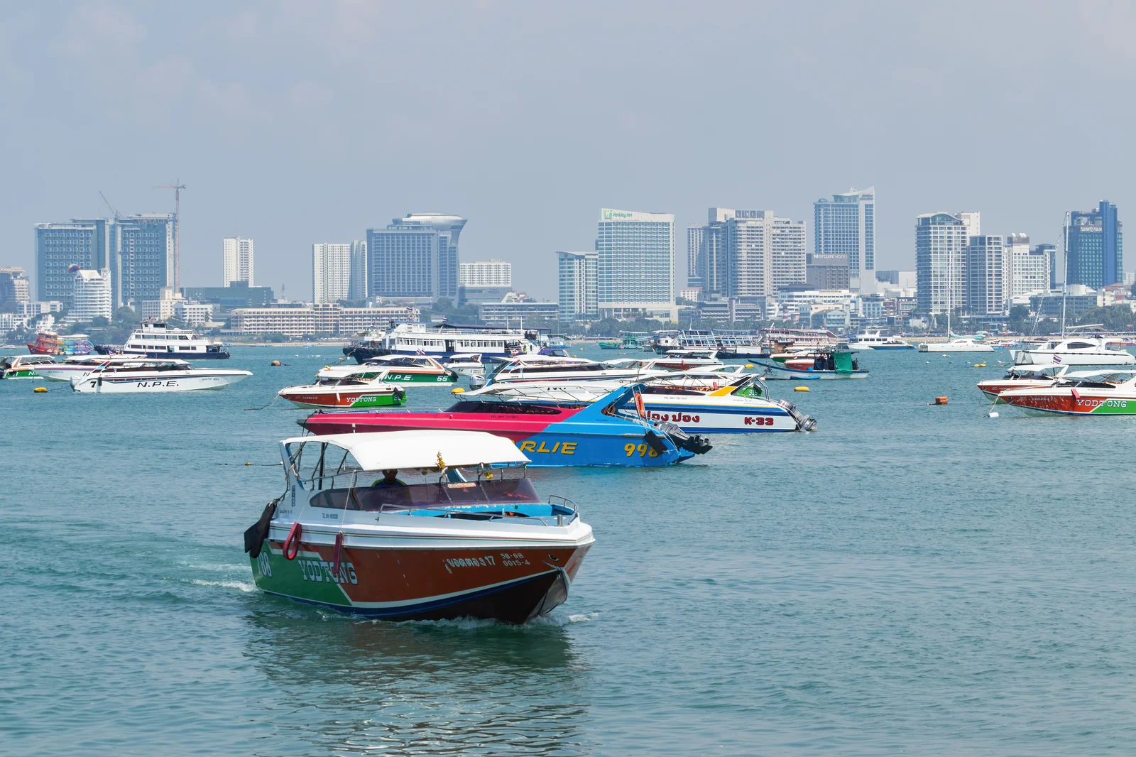 Pattaya waterfront at Bali Hai Pier, the arrival area for T Tour minivans from Bangkok near Walking Street