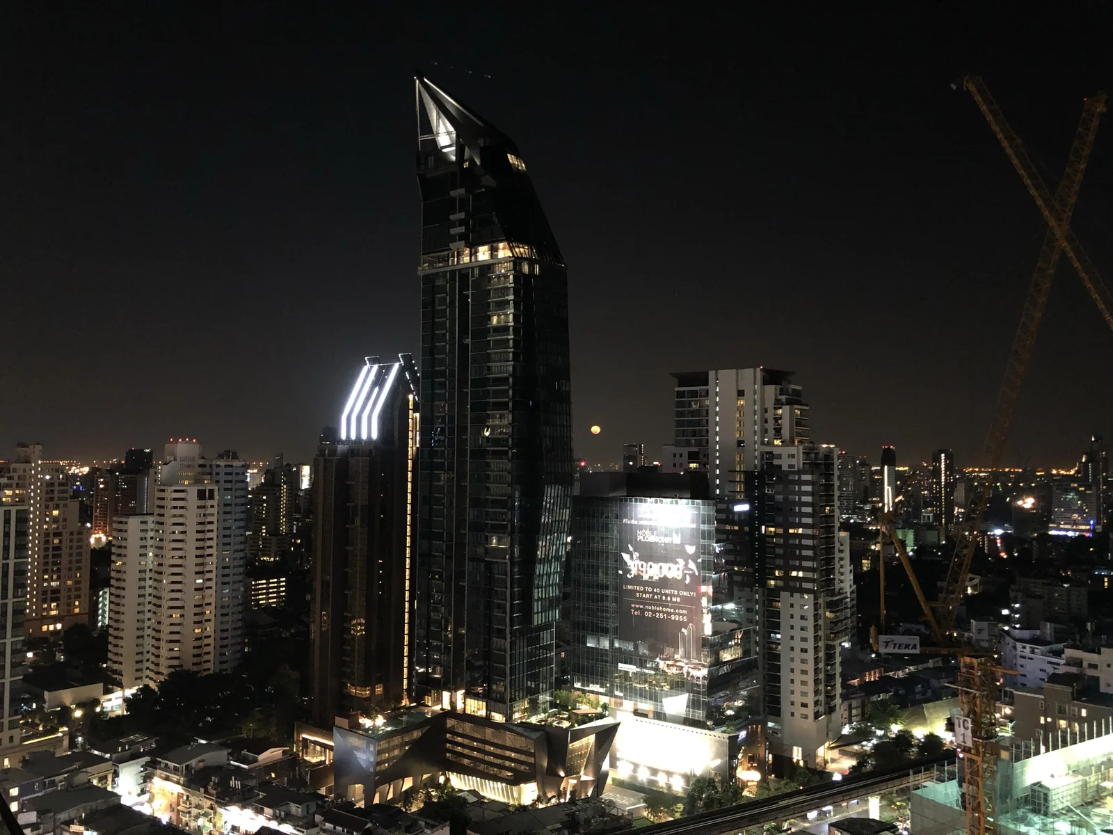 Sukhumvit at night near Nana, the nightlife district surrounding the Hyatt Regency Bangkok Sukhumvit