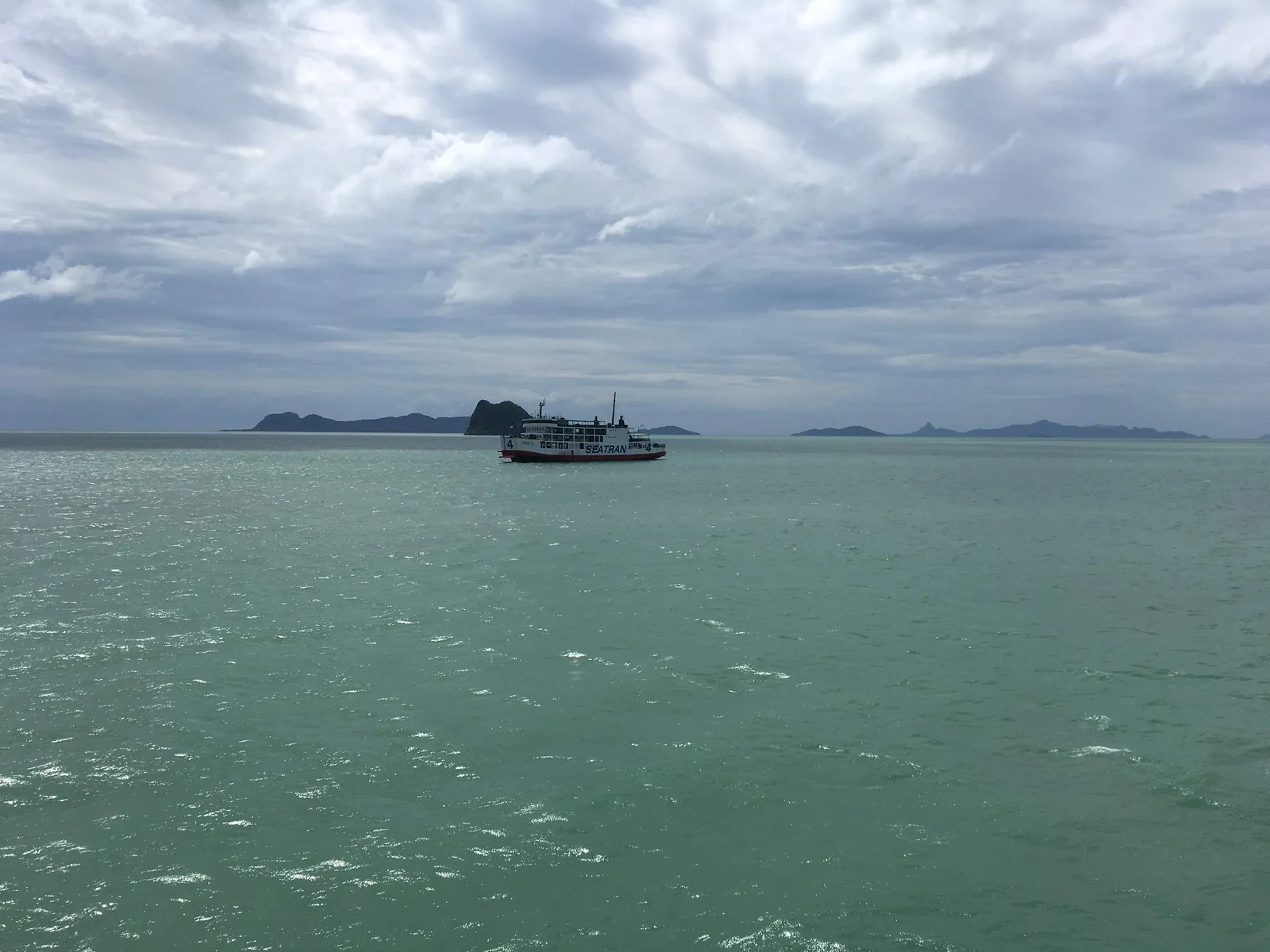Passenger ferry crossing to a Thai island, the transport leg no plane or train covers