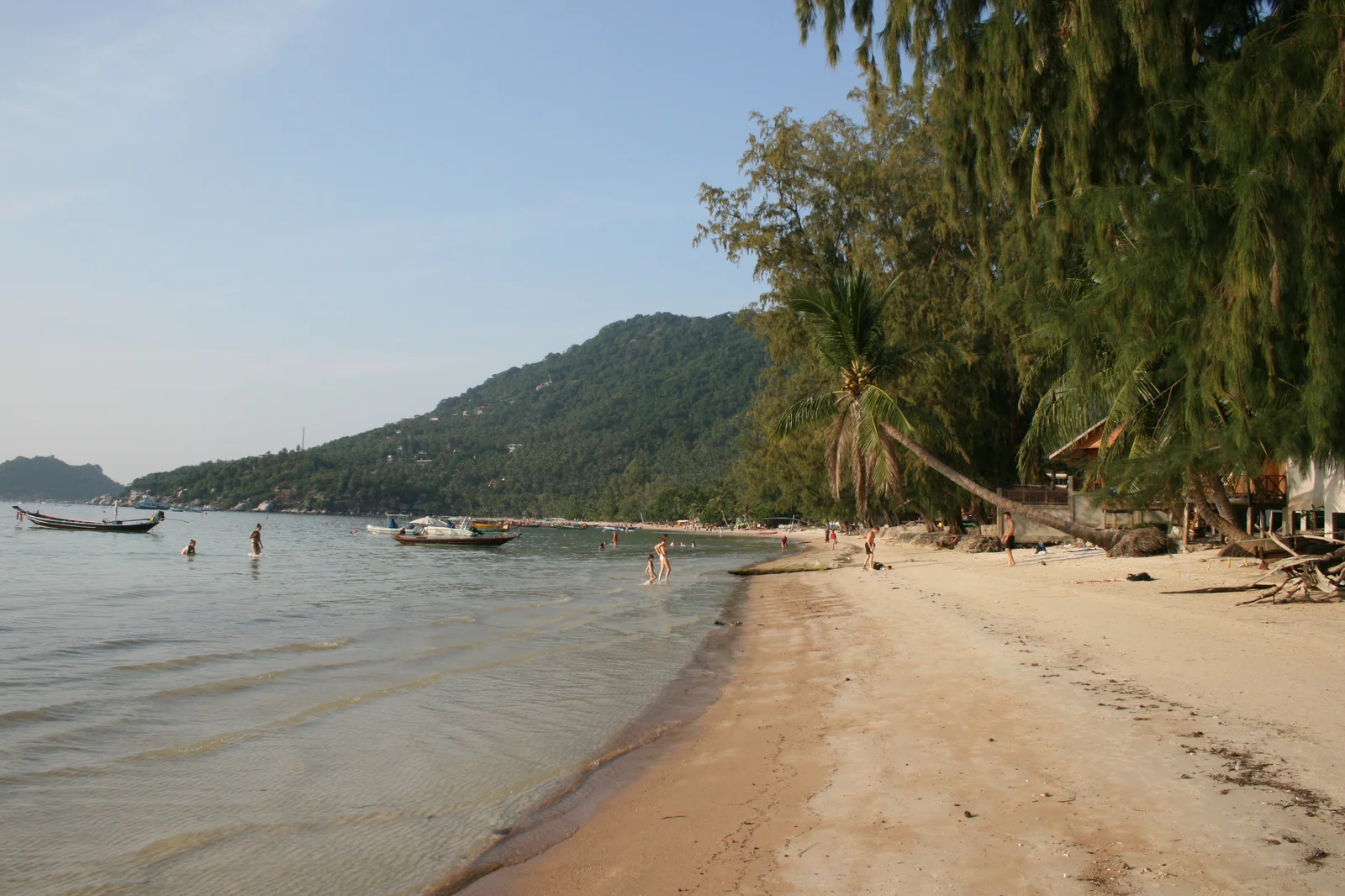 Sairee Beach on Koh Tao, the main strip most arrivals head to from Mae Haad Pier